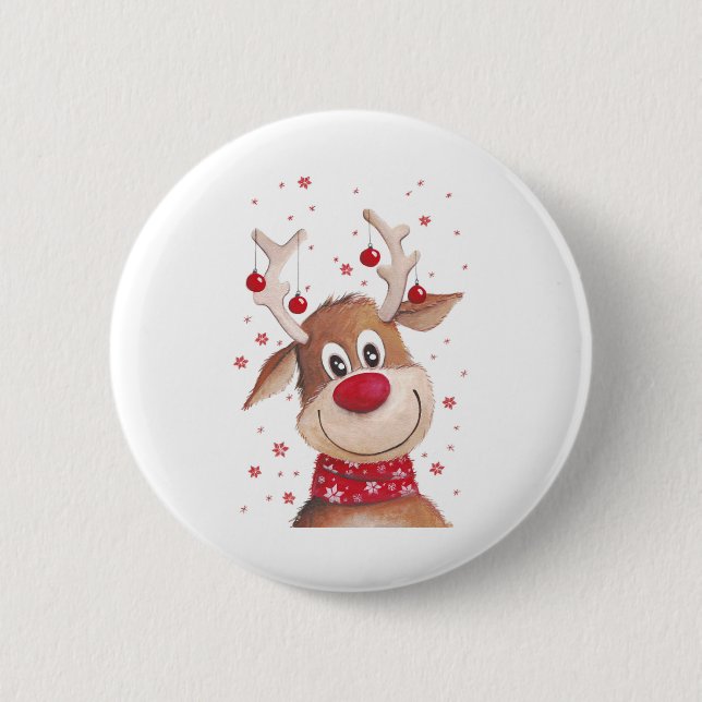 Christmas reindeer button (Front)