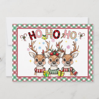 Christmas Reindeer Card From Santa