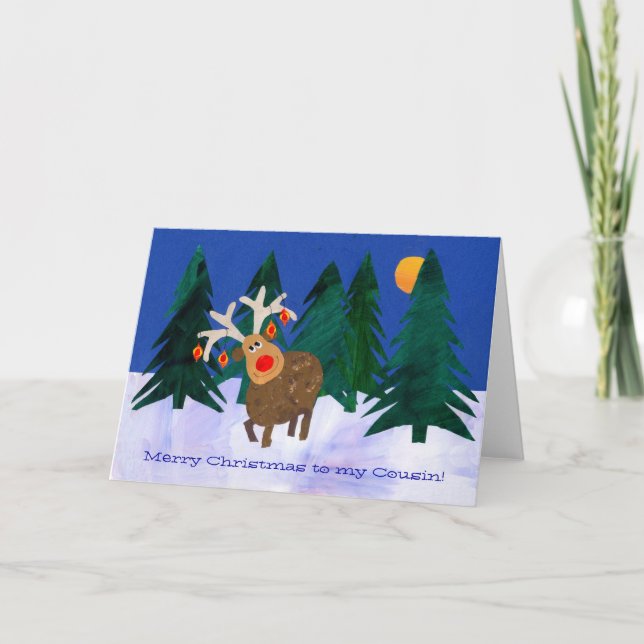 Christmas Reindeer Card to Customize (Front)