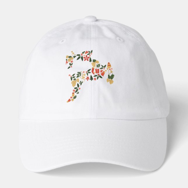 Christmas Reindeer Collage – Festive Holida Hat (Front)