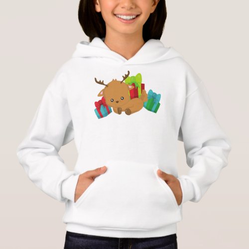 Christmas Reindeer Cute Reindeer Gifts Presents Hoodie
