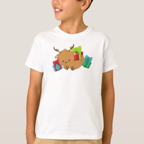 Christmas Reindeer Cute Reindeer Gifts Presents T_Shirt