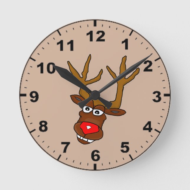 Christmas Reindeer design wall clocks (Front)