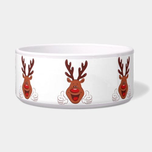 Christmas Reindeer face Bowl