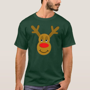 Christmas Reindeer Face T-Shirt