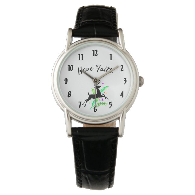 Christmas Reindeer Faith    Watch (Front)
