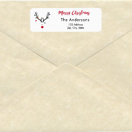 Christmas reindeer funny modern address return label