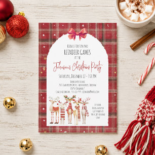 Christmas Reindeer Games Holiday Party Invitation