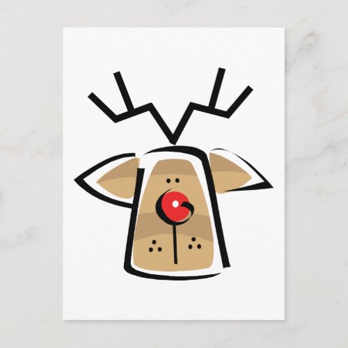 Christmas Reindeer Gift Holiday Postcard