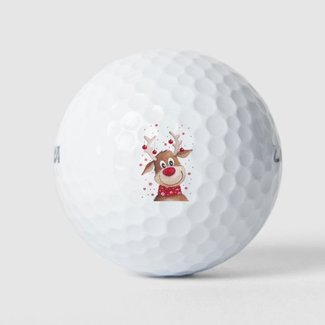 Christmas reindeer golf balls (Front)