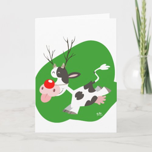 Christmas reindeer greeting card