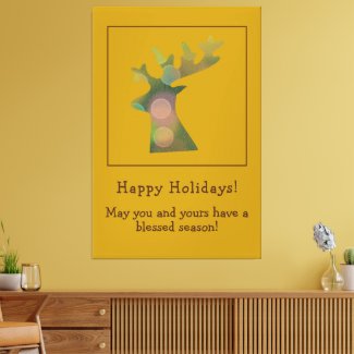 Christmas Reindeer Head Deep Bronz Gold Customized