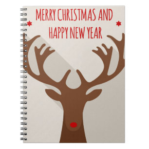 Christmas reindeer hip cool elk modern notebook