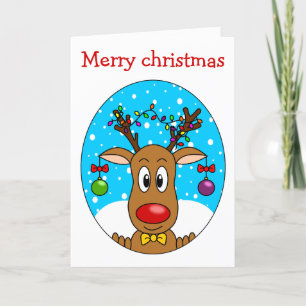 Christmas Reindeer Holiday Card