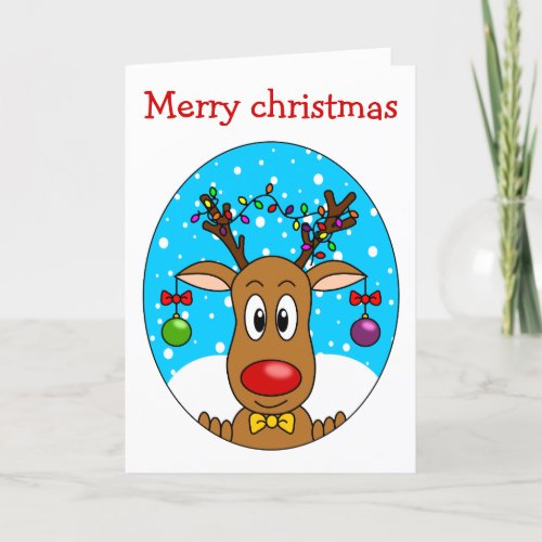 Christmas Reindeer Holiday Card