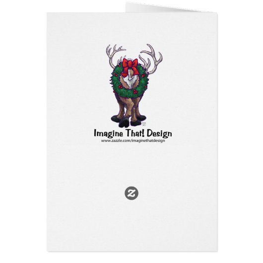 Christmas Reindeer Holiday Card (Back)