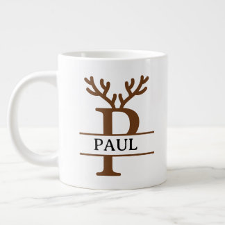 Christmas Reindeer holiday Mug, Custom winter  Giant Coffee Mug