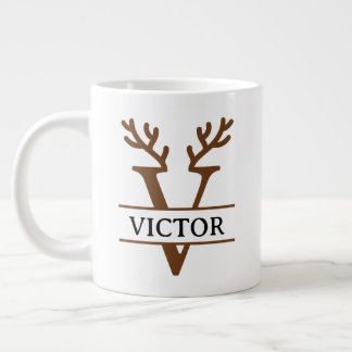 Christmas Reindeer holiday Mug, Custom winter  Giant Coffee Mug
