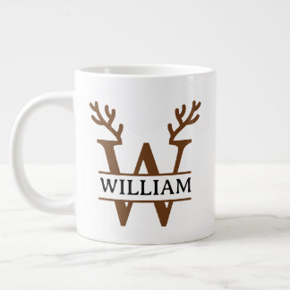 Christmas Reindeer holiday Mug, Custom winter  Giant Coffee Mug