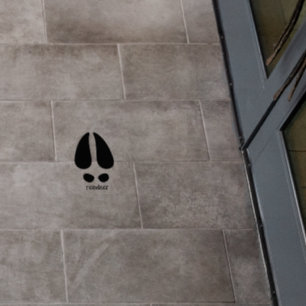 Christmas Reindeer Hoofprint Floor Decals