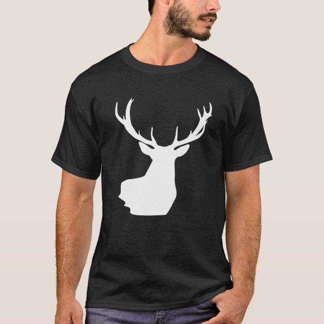 Christmas Reindeer Hunter Deer Meat Hunting Reinde T-Shirt (Front)