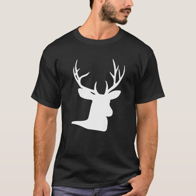 Christmas Reindeer Hunter Deer Meat Hunting Reinde T-Shirt (Front)