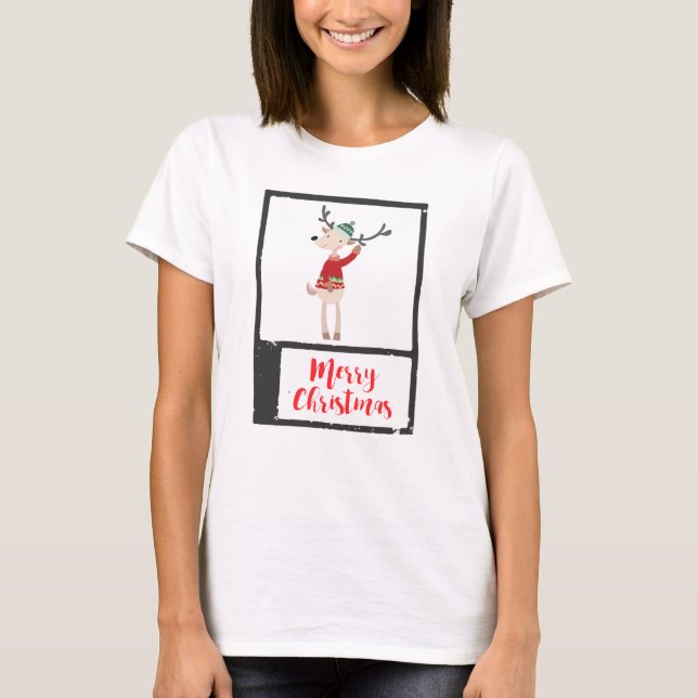 Christmas Reindeer In An Ugly Sweater Whimsical (Front)