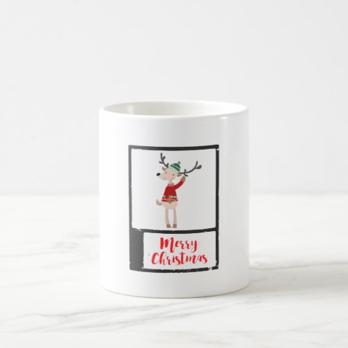 Christmas Reindeer In An Ugly Sweater Whimsical Coffee Mug