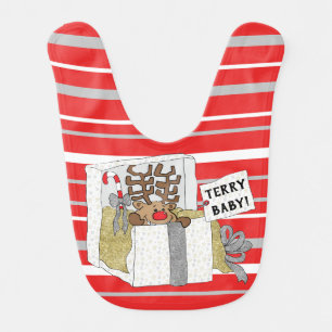 Christmas Reindeer in the Box Baby Bib