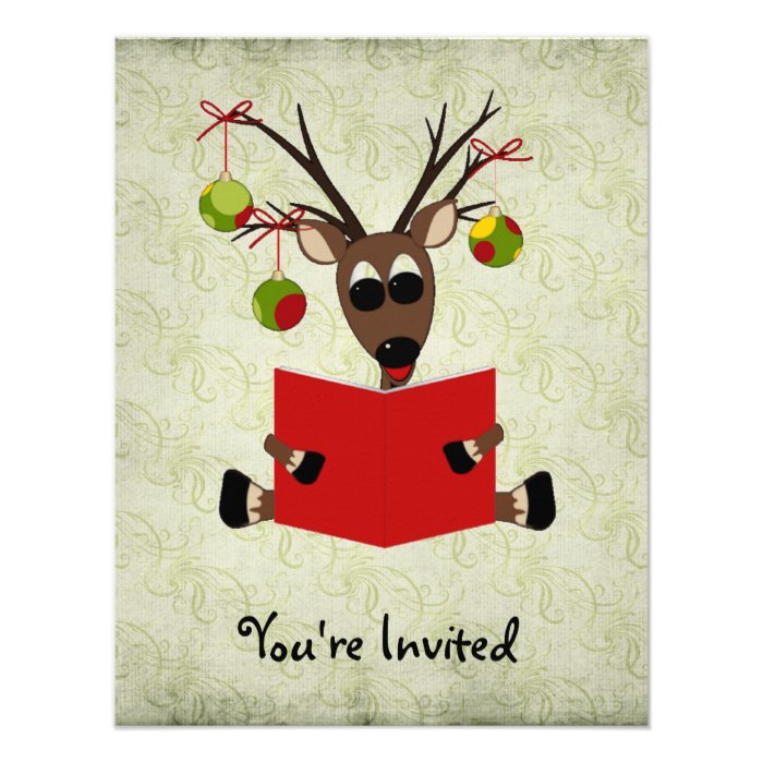 Christmas Reindeer Invitation