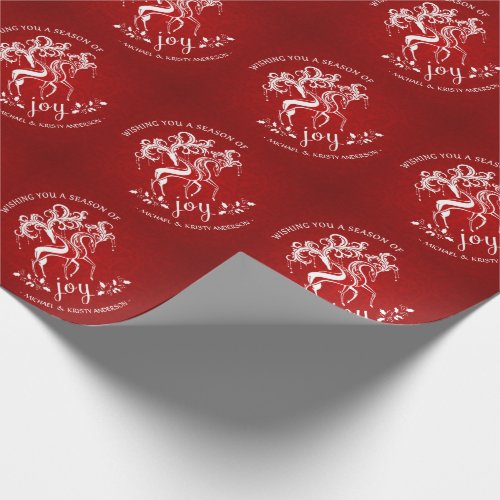 Christmas Reindeer Joy _ Couples Custom Wrapping Wrapping Paper