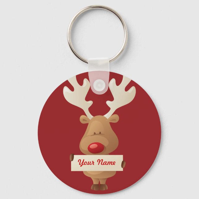Christmas reindeer Keychain (Front)