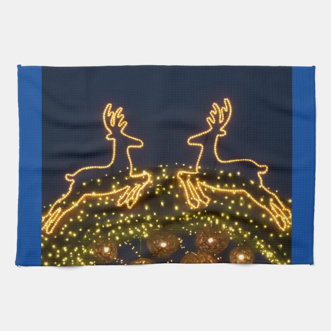 Christmas reindeer kitchen towel (Horizontal)