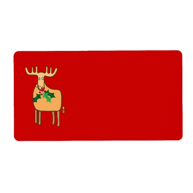 Christmas reindeer label (Front)