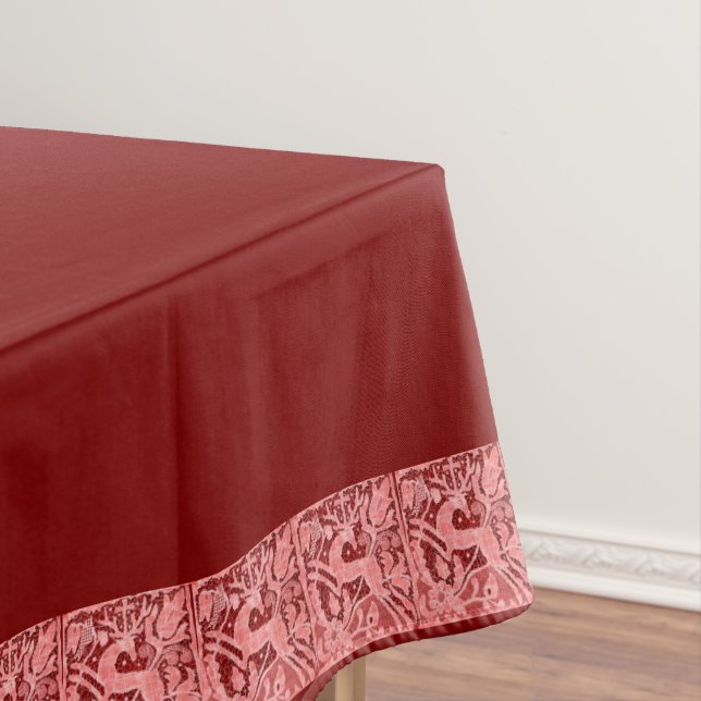 Christmas Reindeer Lace  52" x 70" Tablecloth (In Situ)