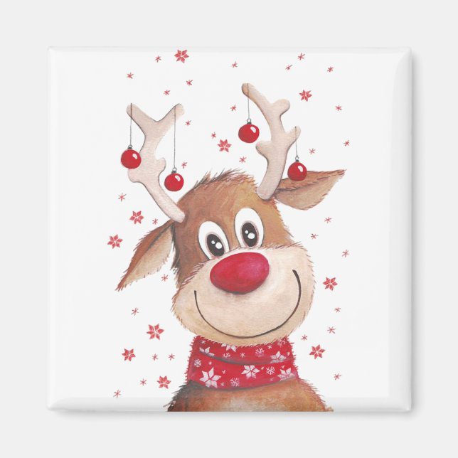 Christmas reindeer magnet (Front)