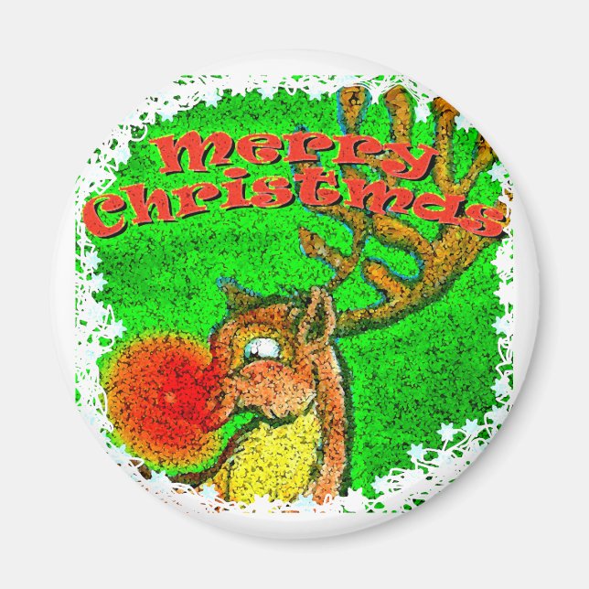 Christmas Reindeer Magnet (Front)