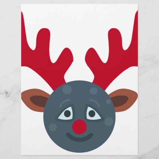 christmas reindeer moon emoji (Front)
