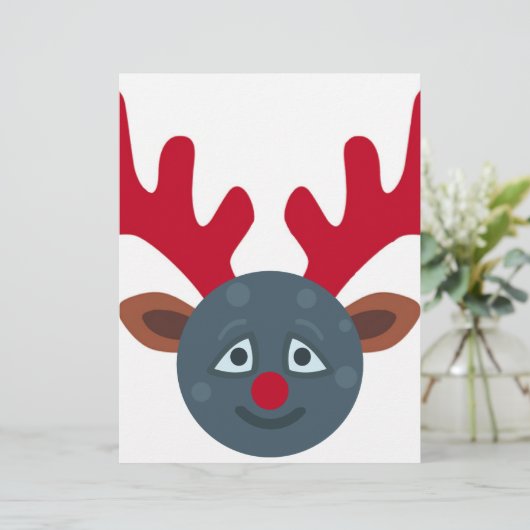 christmas reindeer moon emoji (Standing Front)