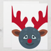 christmas reindeer moon emoji (Front/Back)