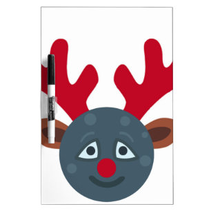 christmas reindeer moon emoji Dry-Erase board