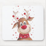 Christmas reindeer mouse pad