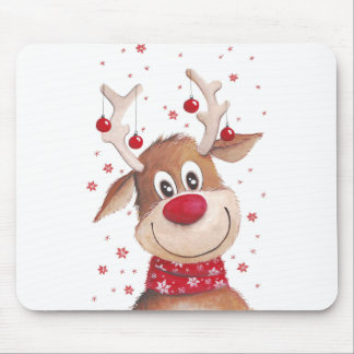Christmas reindeer mouse pad