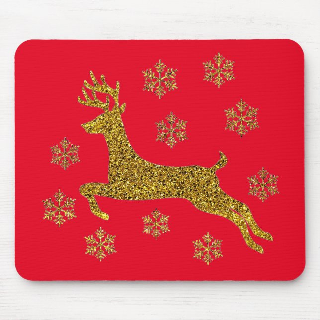 Christmas Reindeer Mouse Pad (Front)