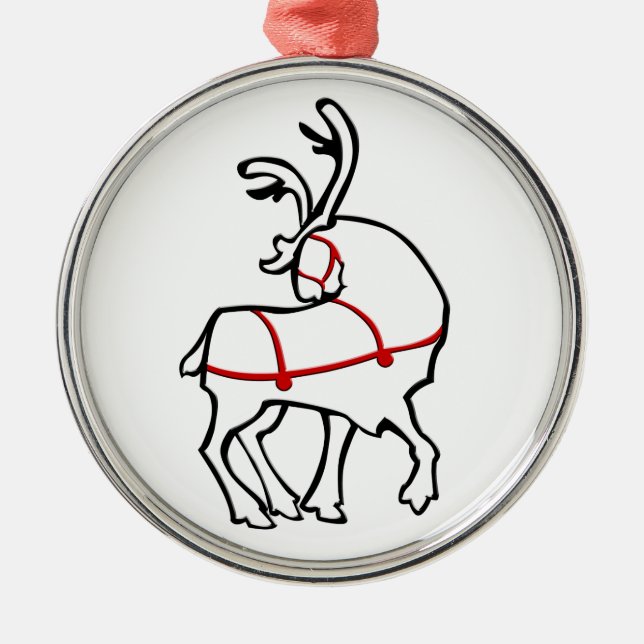 Christmas Reindeer Ornament Holiday Decorations (Front)