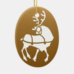 Christmas Reindeer Ornament Personalize Decoration
