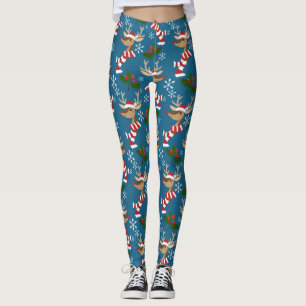 Christmas Reindeer Pattern Leggings
