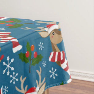 Christmas Reindeer Pattern Tablecloth