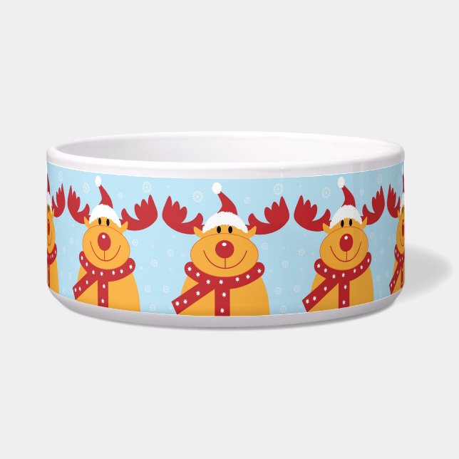 Christmas Reindeer Pet Bowl (Front)