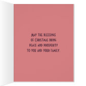 Christmas Reindeer Pink Kitsch Retro Modern Art (Inside (Right))